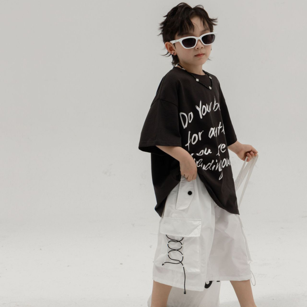 Áo Thun Ngắn Tay Mùa Hè Cho Bé Trai, Bé Gái In Hình Năng Động, Cổ Tròn B510 | JJ Kids Fashion