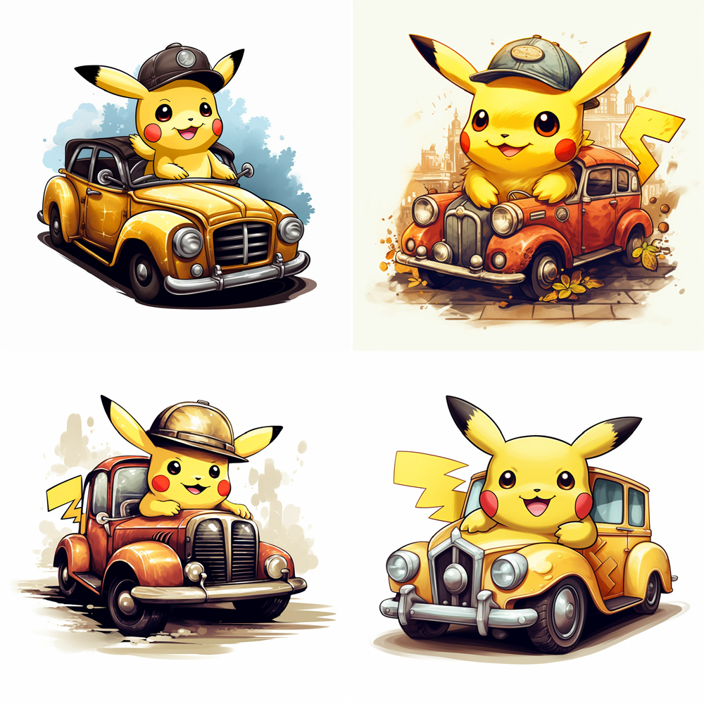 Tấm sticker Pikachu lái xe ô tô chất liệu Decal trong suốt chống nước ...
