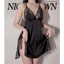 Đầm Ngủ Lụa Viền Ren Xẻ Cao Sexy Tặng Kèm Chip Lụa Lọt Khe Nhiều Màu