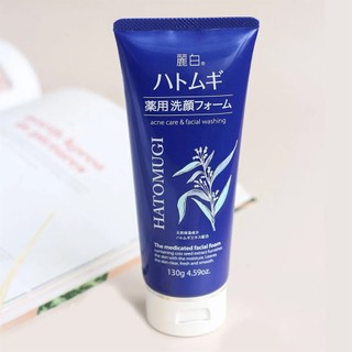 Sữa rửa mặt Hatomugi Kumano Reihaku Facial Foam giúp ngăn ngừa mụn và làm sáng da (130g)