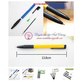 Bút bi 017 Ánh Dương Chất Lượng Cao, ngòi 0.5 mm êm trơn mực đen