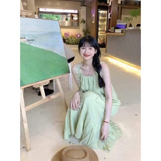 [Slii Homewear] Đầm Maxi 2 dây trơn đính hoa nhiều lớp nhẹ nhàng tiểu thư cho các nàng