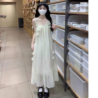 [Slii Homewear] Đầm Maxi 2 dây trơn đính hoa nhiều lớp nhẹ nhàng tiểu thư cho các nàng