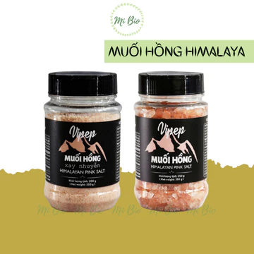 Muối hồng xay mịn và thô Himalayan hũ 200gr và 250gr Vipep - Ăn Kiêng - Ăn Thực dưỡng - MiBio