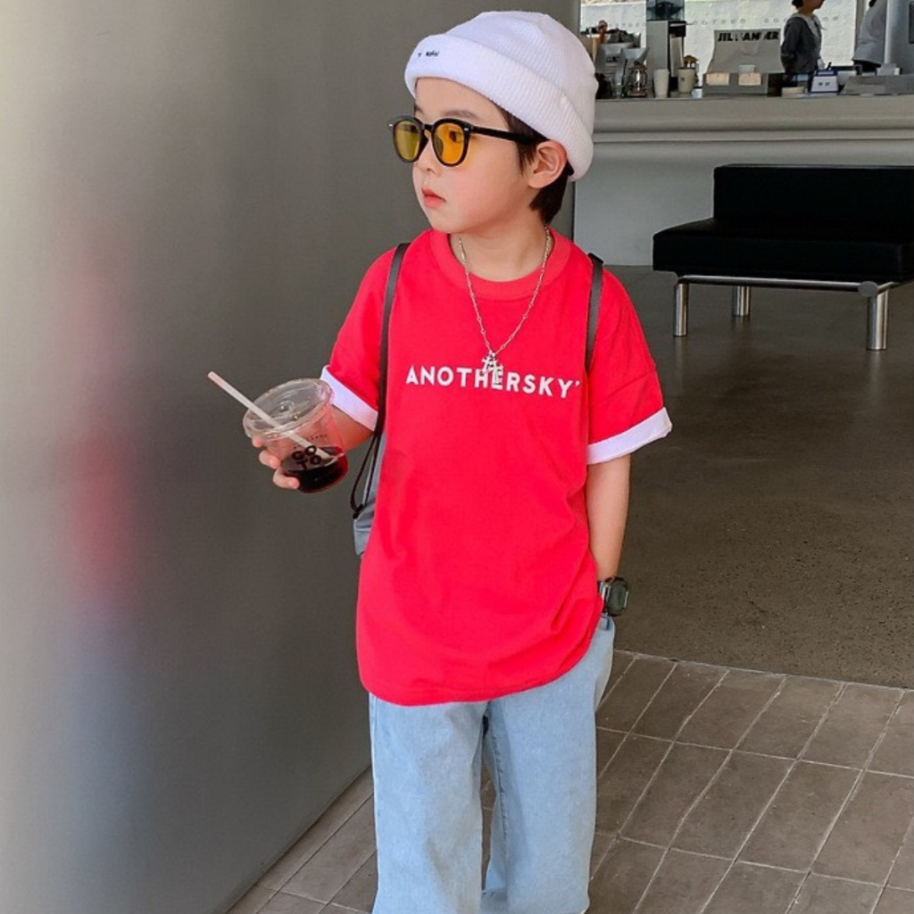 Áo Thun Ngắn Tay Mùa Hè Cho Bé Trai, Bé Gái In Hình Năng Động, Cổ Tròn B506 | JJ Kids Fashion