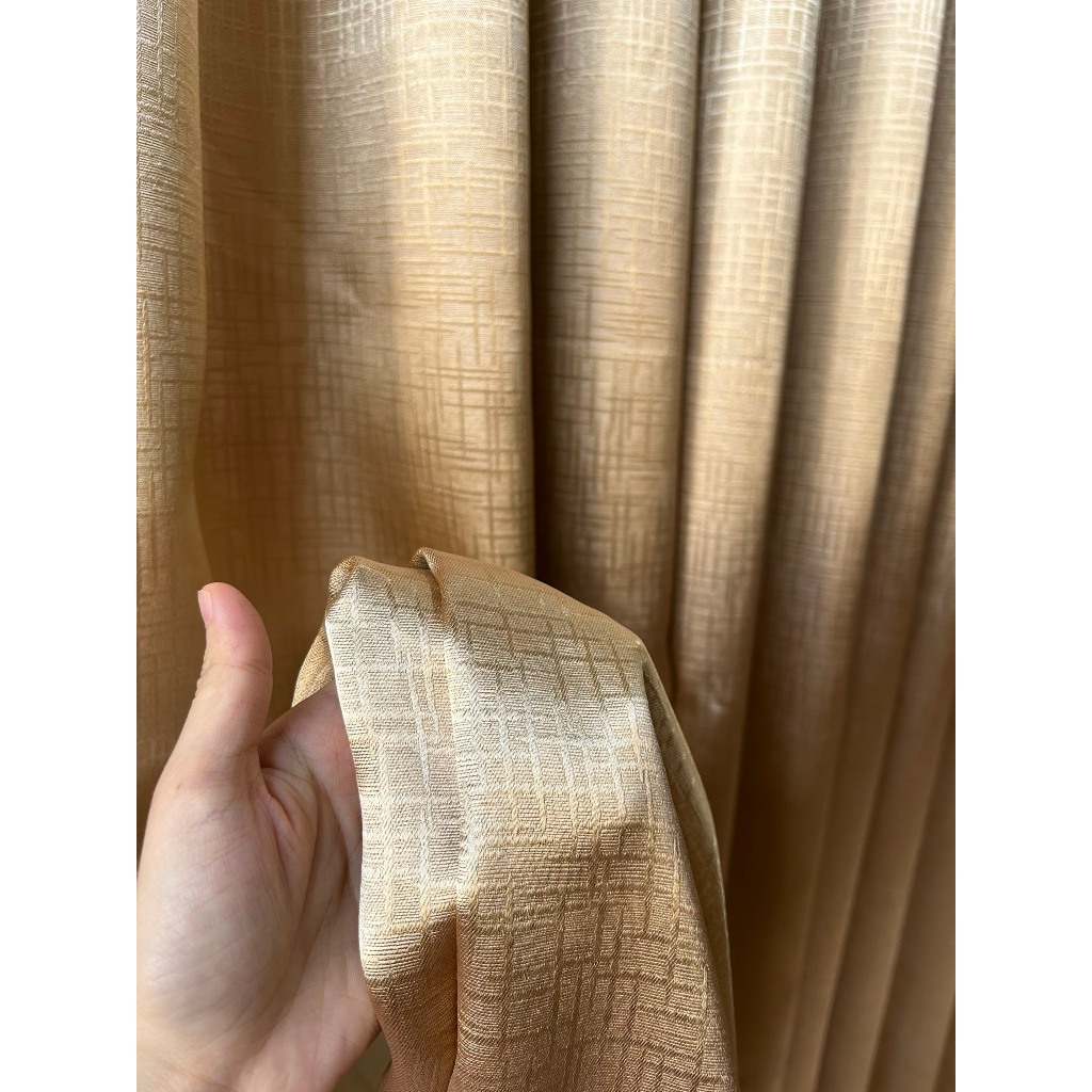 Rèm cửa màu vàng kim, rèm khoen, chống nắng cản sáng 80%, ngăn được hơi máy lạnh, cửa sổ, cửa chính, gác lửng.