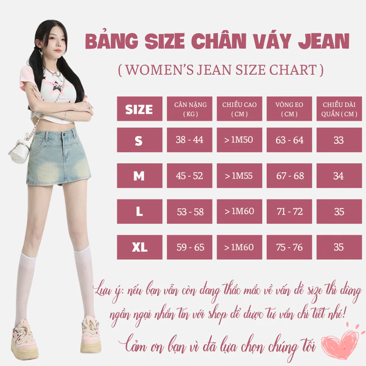 Quần Giả Váy Jean Ngắn Dáng Chữ A Có Quần Mặc Trong MiSU Quần Giả Chân Váy Dáng Ngắn Sexy GV