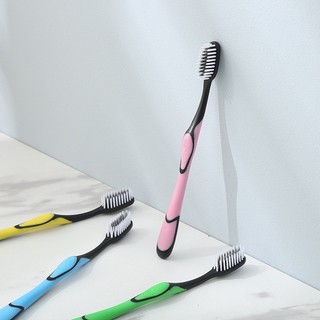 Bàn chải đánh răng than tre hoạt tính lông mềm mại { H }