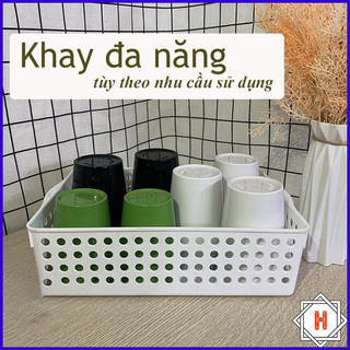 Khay nhựa chữ nhật B5 đựng tài liệu, đồ dùng văn phòng, học tập nhỏ gọn tiện lợi { H }