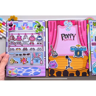 (mới ) Đồ chơi búp bê giấy 3 cô gái trong Poppy Playtime - Pighandmade