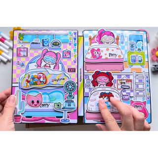 (mới ) Đồ chơi búp bê giấy 3 cô gái trong Poppy Playtime - Pighandmade