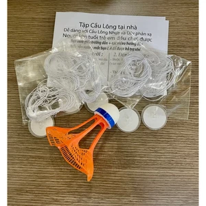 TRÁI CẦU TRÁNH GIÓ + DÂY TẬP + MÓC DÁN TRẦN - Tập cầu lông tại nhà một mình - Trái Cầu Bay Ngược