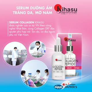 Combo 2 Serum Collagen Kihasu Cho Da Xỉn Màu Dưỡng Sáng, Cấp Ẩm, Làm Đều Màu Da