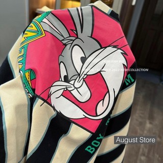 Áo Phông Thỏ Bunny Cute Thun Cộc Tay Họa Tiết Kẻ Ngang Dáng Rộng Giấu Quần Trùm Mông Freesize