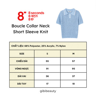 Áo dệt kim 8SECONDS Boucle Collar Neck Short Sleeve Knit