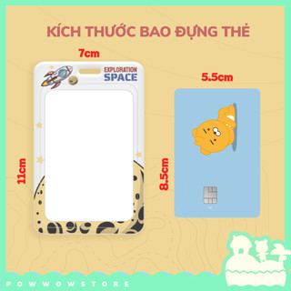[Sẵn VN] Bao Đựng Thẻ Nhân Viên Dọc Nhựa ABS Phong Cách Hoạ Tiết Không Gian Hành Tinh Space Planet