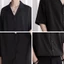 Áo sơ mi tay ngắn nam nữ form rộng, sơ mi cổ vest unisex Hàn Quốc, chất vải lụa dãn