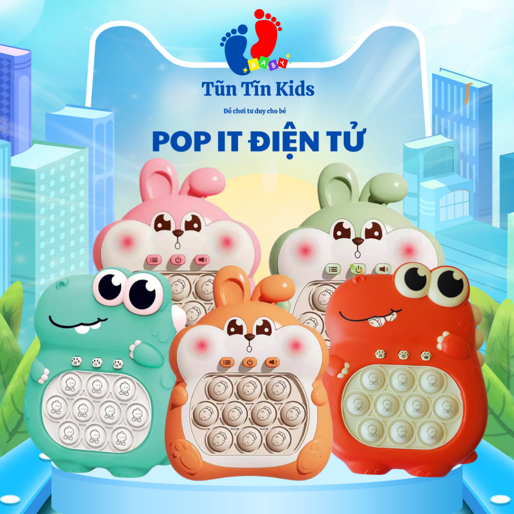 Đồ chơi Popit điện tử giảm stress, Popit điện tử 999lv rèn luyện tư duy ...