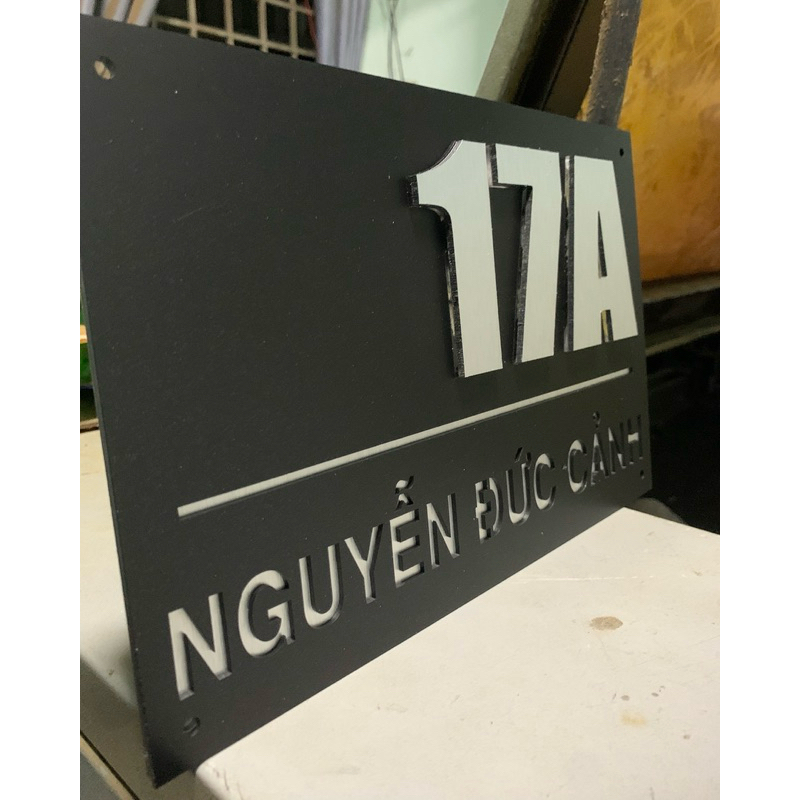 BẢNG. BIỂN SỐ NHÀ. Alcorest+Mica ghi sần, số nổi 2 lớp, ngoài trời sang trọng tinh tế.(tk theo yêu cầu)