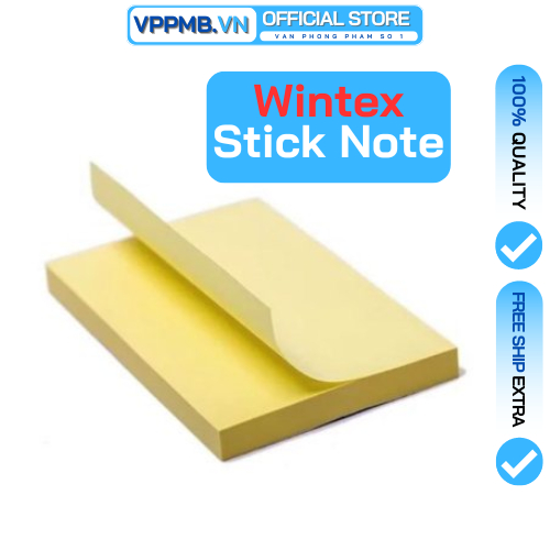 Giấy ghi chú 3x2,3x3,3x4,3x5, giấy note vàng Wintex dính siêu chắc ...