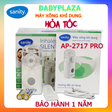 [Hỏa Tốc] Máy xông mũi họng cho bé Sanity AP-2717 PRO, Máy xông khí dung cầm tay dùng pin cao cấp từ Đức, chính hãng