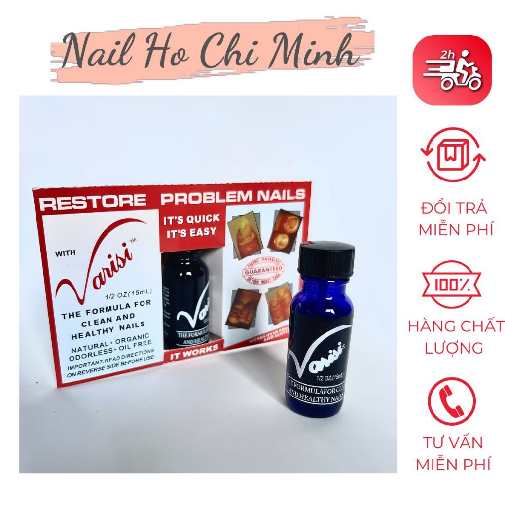 [Chính Hãng] Varisi dưỡng móng tay chân, dưỡng cứng móng, nấm móng phục hồi móng hư tổn lọ 15ml