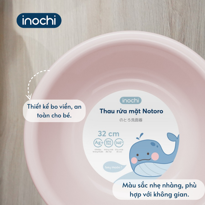 Thau rửa mặt cao cấp Notoro nhiều màu, nhiều size 21cm/27cm/32cm/38cm - CHÍNH HÃNG INOCHI