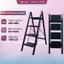 Thang ghế gấp gọn 4 bậc FUJIHOME nhập khẩu, thang chữ A gia đình đa năng xếp gọn tiện lợi chống trơn trượt