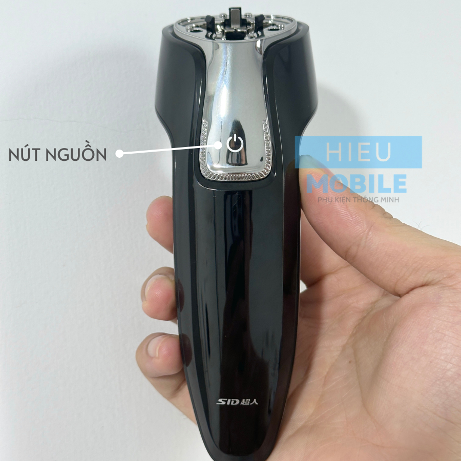 Máy cạo râu SID RS 7360A 3 lưỡi dao kèm đầu cắt lông mũi công suất 10W chống nước iPX7 màn hình LED khi sạc pin