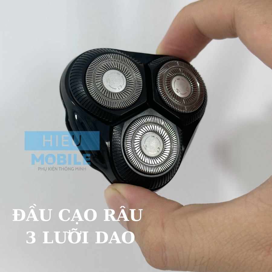 Máy cạo râu SID RS 7360A 3 lưỡi dao kèm đầu cắt lông mũi công suất 10W chống nước iPX7 màn hình LED khi sạc pin