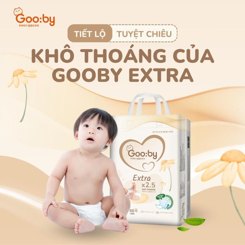 [CHƯƠNG TRÌNH MỚI] Tã/bỉm quần dán Gooby Premium size M32/L28/XL26/XXL24 chống tràn hiệu quả cho bé từ 6-24kg MECAHEO