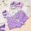 Set 4 Quần lót cotton trẻ em, quần chip đùi bé gái họa tiết Kuromi siêu quậy size 8-36kg