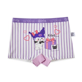 [T21 Quần chip xuất khẩu] Set 4 Quần lót cotton trẻ em, quần chip đùi bé gái họa tiết Kuromi siêu quậy size 8-36kg
