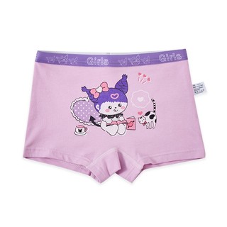 [T21 Quần chip xuất khẩu] Set 4 Quần lót cotton trẻ em, quần chip đùi bé gái họa tiết Kuromi siêu quậy size 8-36kg