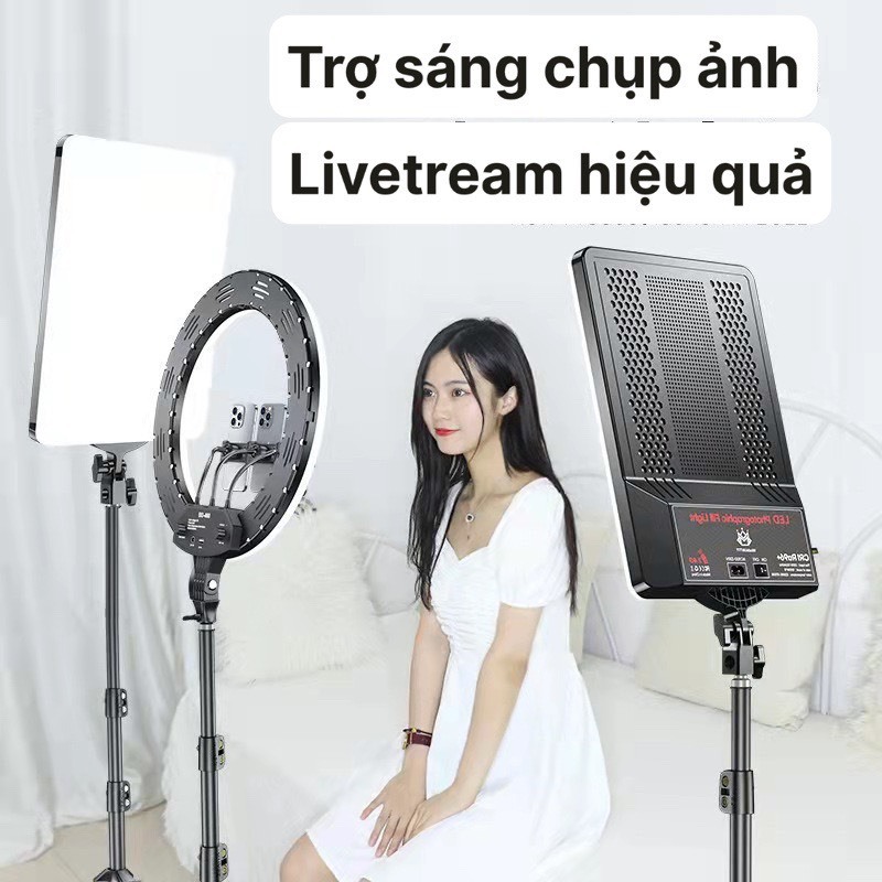 Đèn LED Chữ Nhật M777 - Chụp Ảnh Livestream  - Kích Thước 28x40cm ( 19inch ) - Chính Hãng HD Design