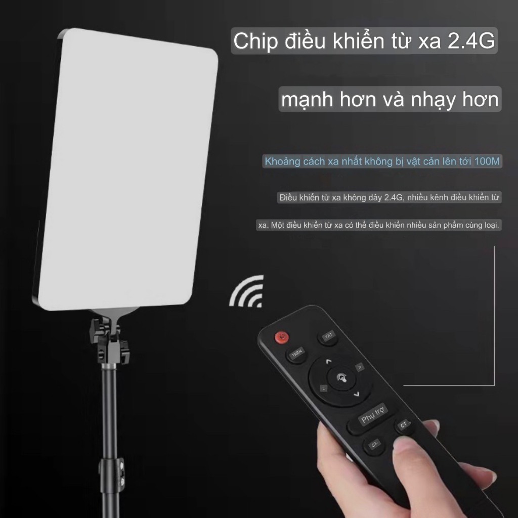 Đèn LED Chữ Nhật M777 - Chụp Ảnh Livestream  - Kích Thước 28x40cm ( 19inch ) - Chính Hãng HD Design