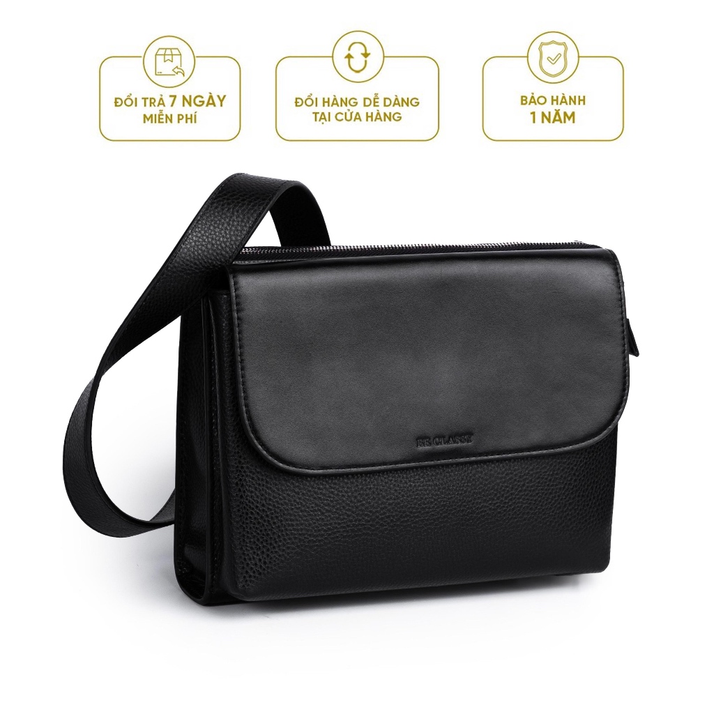 Ảnh Túi đeo chéo nam da Bò Ý - MAISON BE M MESSENGER BAG - BAG04 - Thương hiệu Be Classy 1