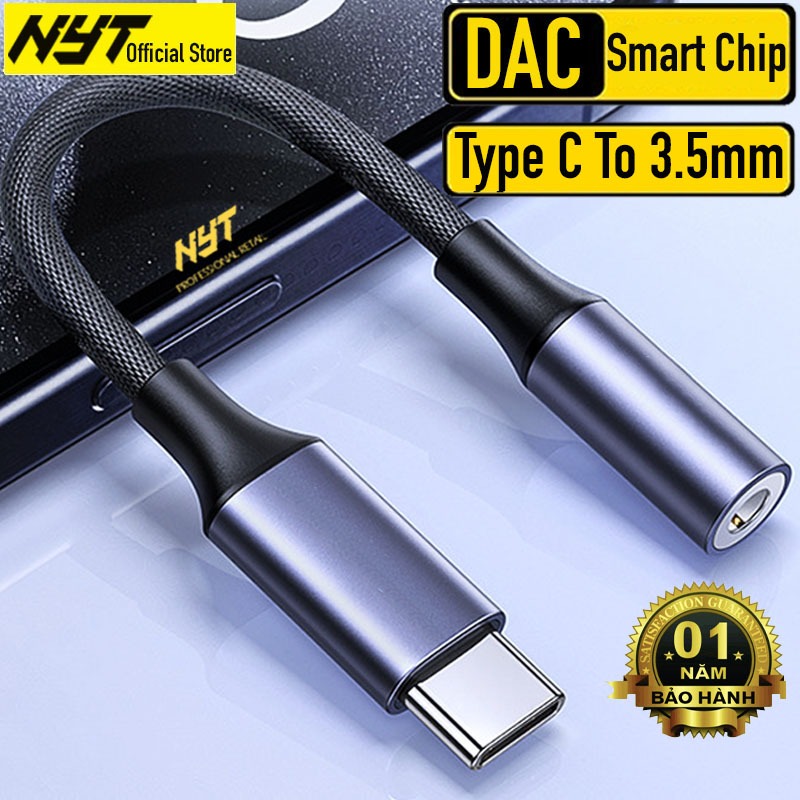 Cáp Chuyển Type C Sang 3.5mm Chip DAC Cho Loa Tai Nghe NYT CD102 ...