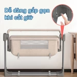 Nôi Điện Cho Bé Thương Hiệu iiko Nôi Đưa Ru Ngủ Tự Động Có Điều Khiển Từ Xa Kết Nối Bluetooth Phát Nhạc Kèm Màn — ảnh 7