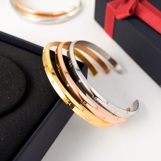 Vòng tay nam nữ Lyz and Liam Lumine L&L Cuff Rose Gold LL2240RG - Gift Box Hộp quà tặng nơ đỏ