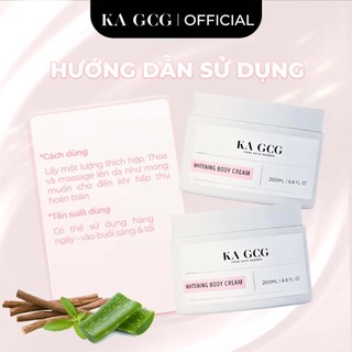 Kem dưỡng thể WHITENING BODY giúp làm trắng, làm sáng da cho làn da rạng rỡ, mịn màng 200ML KA GCG