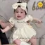 Set Váy Bodysuit, tặng kèm tuban cho bé gái cover Hàn Quốc Monbebe, bé gái 3-13kg cao cấp