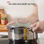 Bộ 5 nồi Inox cao cấp Tefal Duetto Plus (quánh 16cm, nồi hầm 18/20/24 cm, nồi luộc gà 22cm) — ảnh 6