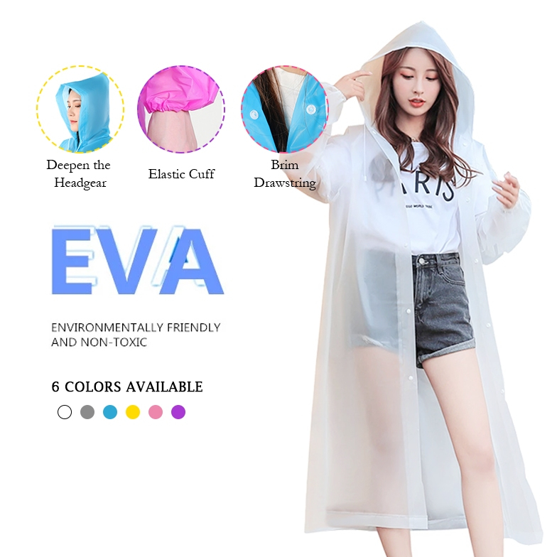 Áo Mưa Trong Suốt Dáng Thời Trang Chống Thấm Có Khoá Kéo Cho Nam Nữ Cao Cấp ( didooglt )