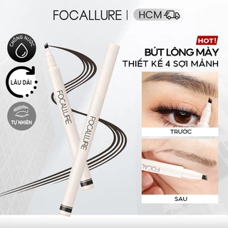 FOCALLURE Bút Kẻ Mày phẩy sợi 4 nhánh bền màu chống thấm nước 10g