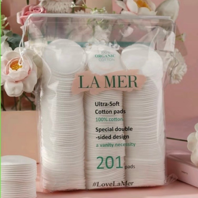 Bông Tẩy Trang LAMER 201 Miếng Mềm Mịn Cotton Organic Sợi Bông Tự Nhiên Hàng Loại 1