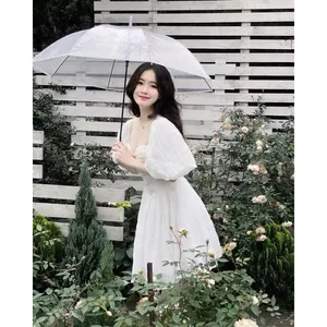 🌽 Đầm vân hoa ép v eo nút bọc trắng 🔥𝐇𝐨𝐚̉ 𝐓𝐨̂́𝐜🔥 𝐌𝐄𝐎𝐈𝐍𝐃𝐀𝐇𝐎𝐔𝐒𝐄 (VUI LÒNG IB MÈO ĐỂ ĐƯỢC TƯ VẤN KÍCH CỠ Ạ)