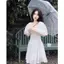 🌽 Đầm vân hoa ép v eo nút bọc trắng 🔥𝐇𝐨𝐚̉ 𝐓𝐨̂́𝐜🔥 𝐌𝐄𝐎𝐈𝐍𝐃𝐀𝐇𝐎𝐔𝐒𝐄 (VUI LÒNG IB MÈO ĐỂ ĐƯỢC TƯ VẤN KÍCH CỠ Ạ)