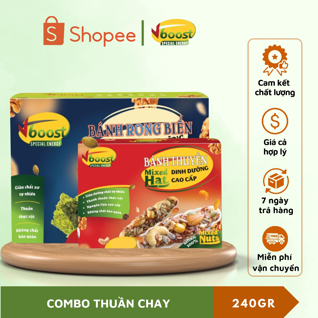 Combo Bánh Thuyền Và Bánh Rong Biển Mật Hoa Dừa Mix Hạt Dinh Dưỡng Cao ...