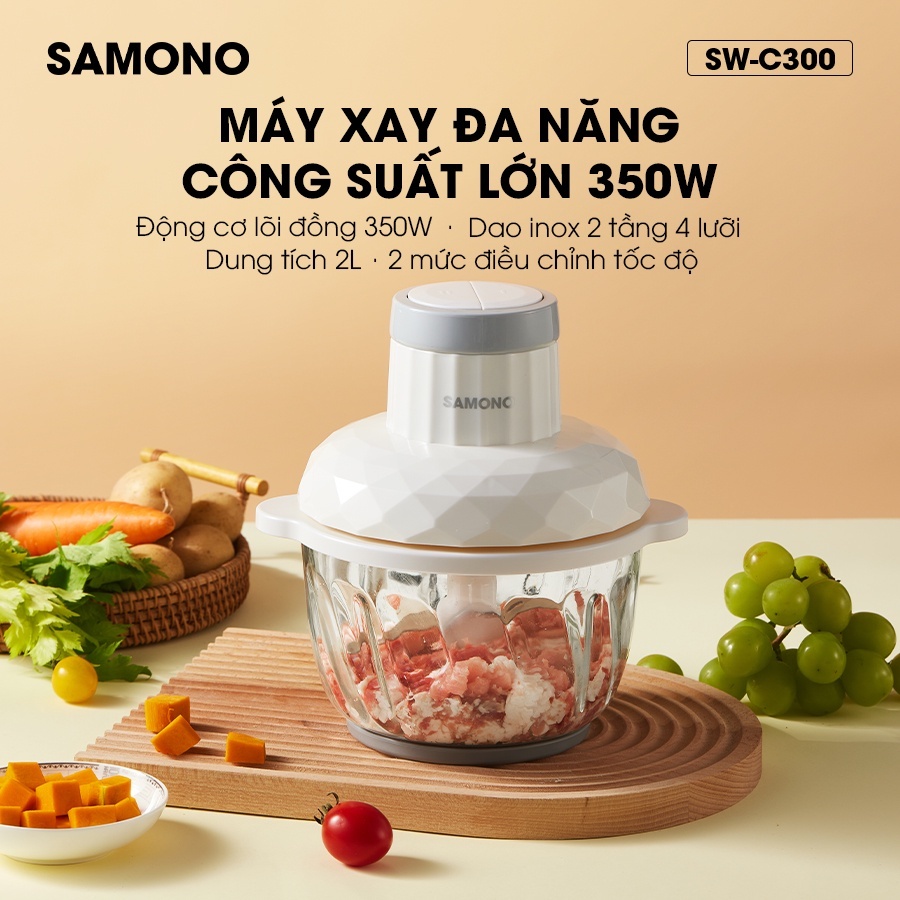 Ảnh Cối Thủy Tinh 2 Lít - Phụ kiện thay thế cho máy xay Samono SW-C300 loại 2L - Không kèm nắp 3